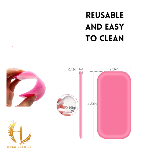 Pink Silicone Lash Pads - 2pk